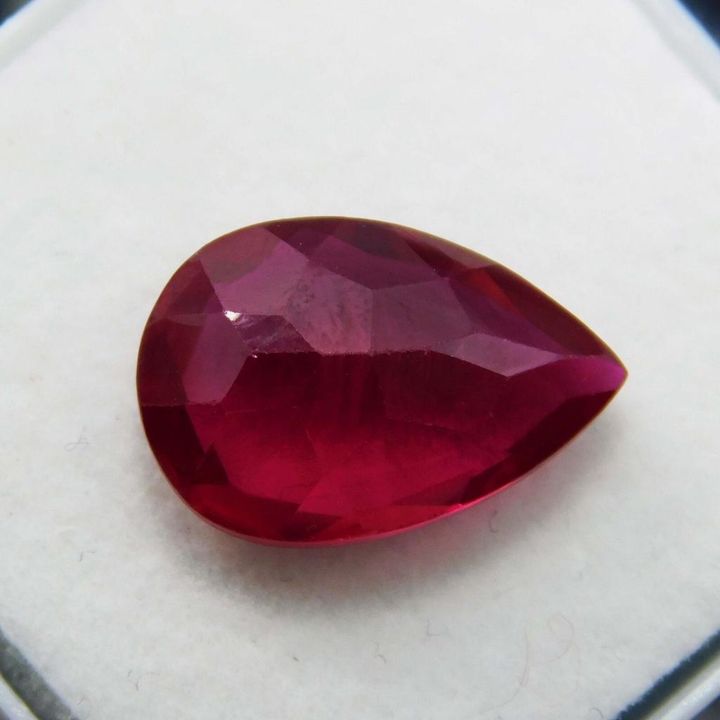 Natural Red Ruby Loose Gemstone 5.00 ct Pear Shape for Jewelry Making and Gem Collections