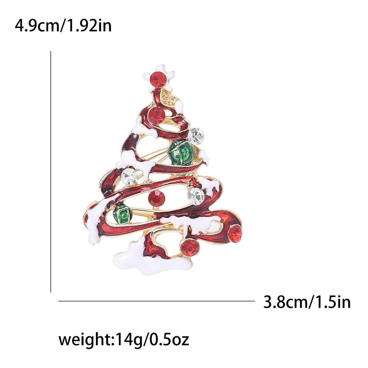 

Модная брошь в виде елки из сплава с эмалью и стразами, изысканная креативная брошь для корсажа для мужской и женской одежды