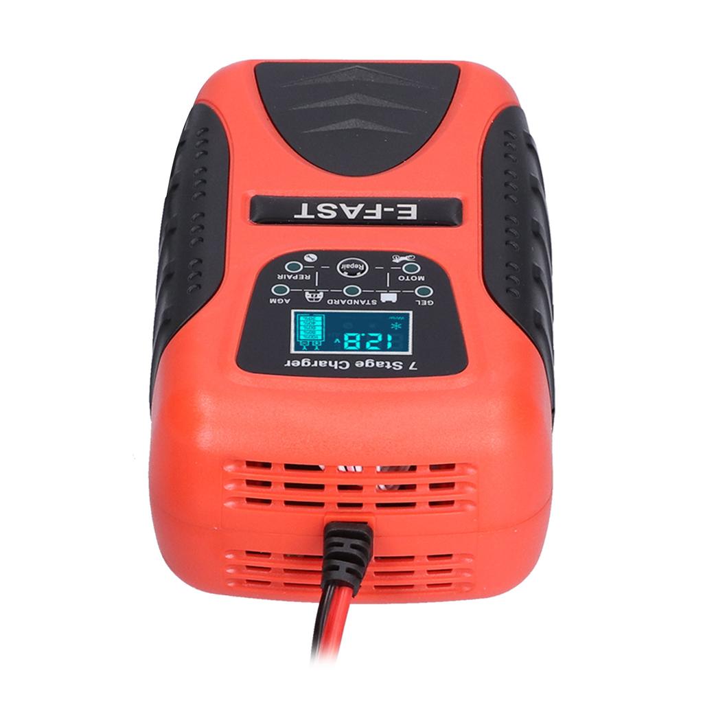 12V 7A Otomatik Araç Akü Şarj Cihazı 7?Çim Biçme Makinesi Motosiklet SUV Tekne İçin Sahne