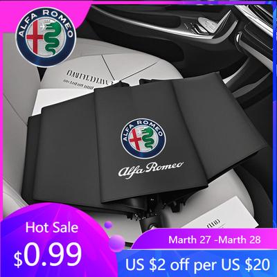 Voor Auto Zwart Lijm Volautomatische Paraplu UV-bestendig Opvouwbaar Voor Alfa Romeo giulietta 159 mito giulia stelvio 147