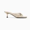 Sheepskin~ 6CM Square Head Is Not Tired, High-heeled Slippers Women's Cross-strap Open-toed Cool Slippers Outer Wear Summer