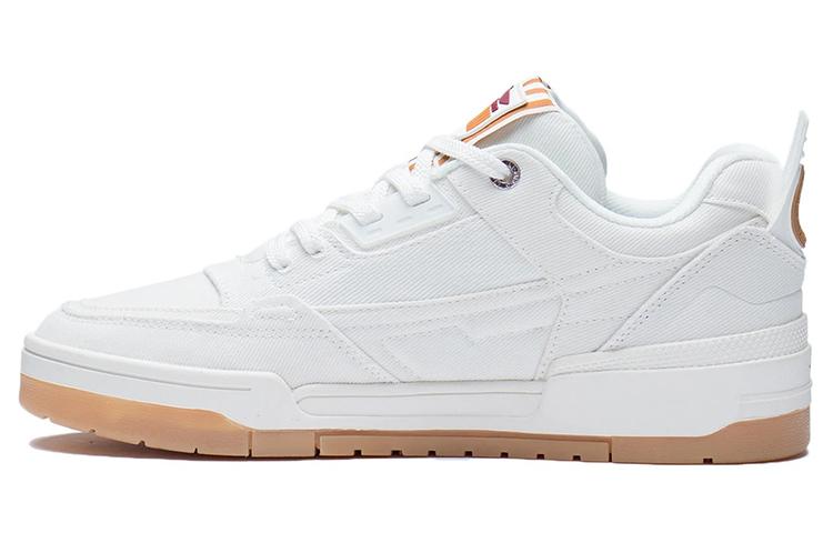 Li Ning Qitian Qi Tian Abrasion Resistant, Lightweight, And Breathable Low top Skateboard Shoes Men's Ecru AGCS079-5