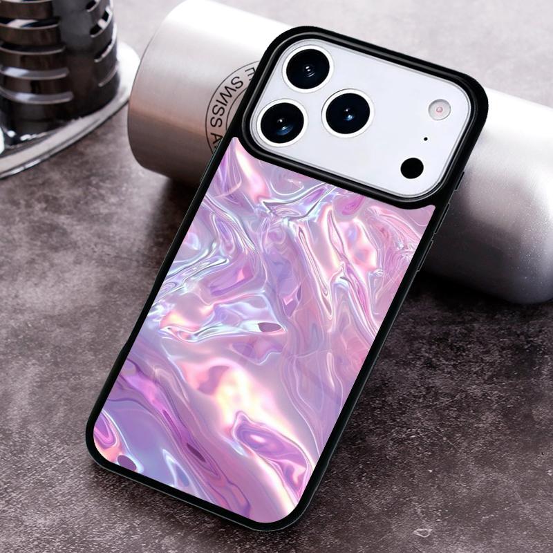 Holographic Iridescence Phone Case for iPhone 17 16 15 Pro Max Air 14 13 12 11 Plus Shockproof Cover