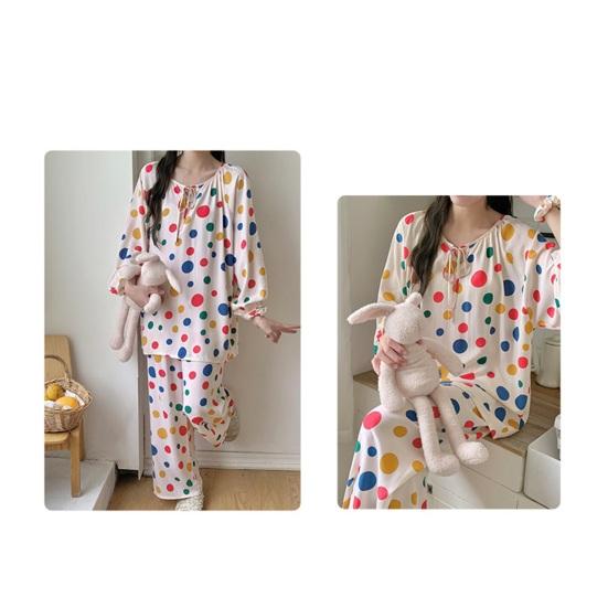 Pajamas Set for Women Long Sleeve Top And Pants Sleepwear Set Casual Loose Lounge 2 Piece Pjs Set for Spring Autumn