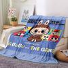 1Pc Labubu Cute Cartoon Blanket Soft Comfortable Polyester Blanket All Season Cozy Throw Bedroom Office Outdoor Use Christmas Gift Choice Print Home B
