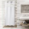 No Hooks Required Dotted Waffle Weave Shower Curtain with Snap In Liner - 71W X 74H,Hotel Grade,Spa Like Bath Curtain,Gray