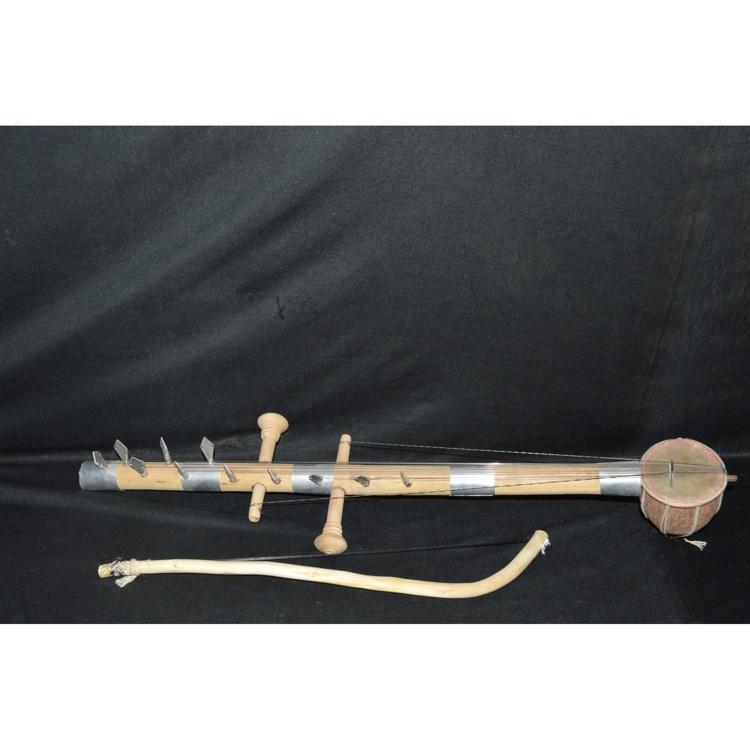 Rajasthani Folk Fiddle Sarangi Musical String 11 Chabhi Aluminium Ravanhatta