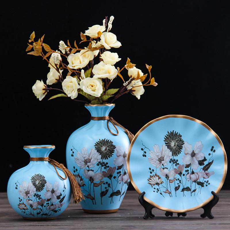 Modern Ceramic Vase Ornament for Living Room or TV Cabinet Display