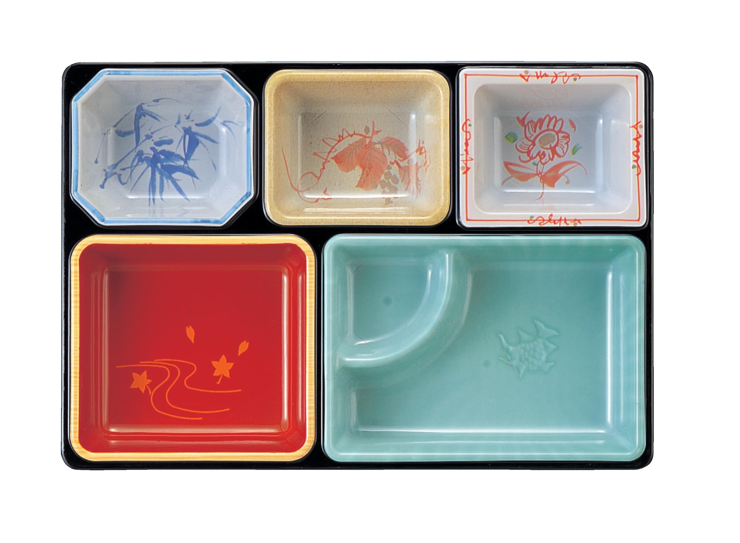 Wakaizumi Lacquerware TA Long Shokado Bento Box with Iridescent Divider 10-inch Corner-Cut A-1 1-237-1 белый