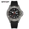 Sanda Student Sports Watch: Waterproof Quartz with Double Calendar, Transparent Case - Fashionable and Personalized for Kids.