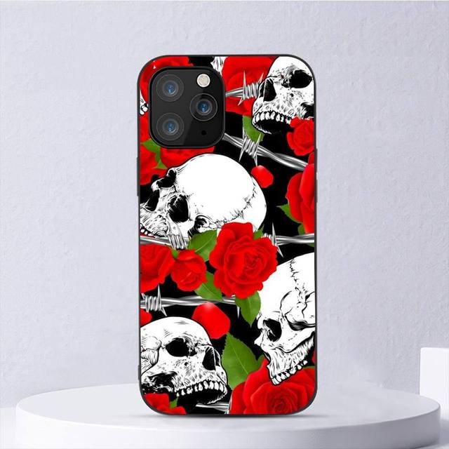 Custodia per telefono con teschio horror per Iphone 11 12 Mini 13 14 Pro Xs Max X 8 7 6s Plus 5 Se Xr Shell