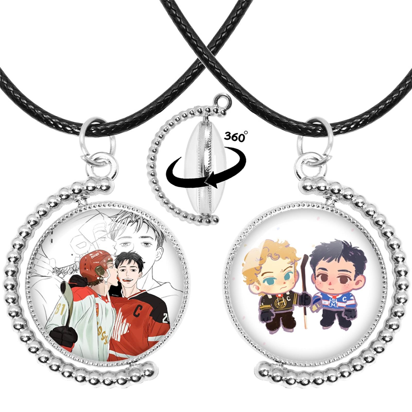 Double Sided Rotating Necklace Jewelry, Gift For Friends