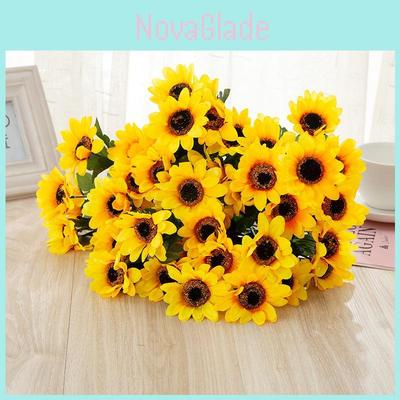 Buntes Künstliches Sonnenblumen-Seidenblumen-Bouquet für Hochzeitsdeko**