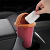Portable Car Trash Can Cute Storage Cup Dust-Proof Auto Accessory For Ford Ranger Focus Kuga Mustang Transit Mondeo Fusion Fiest