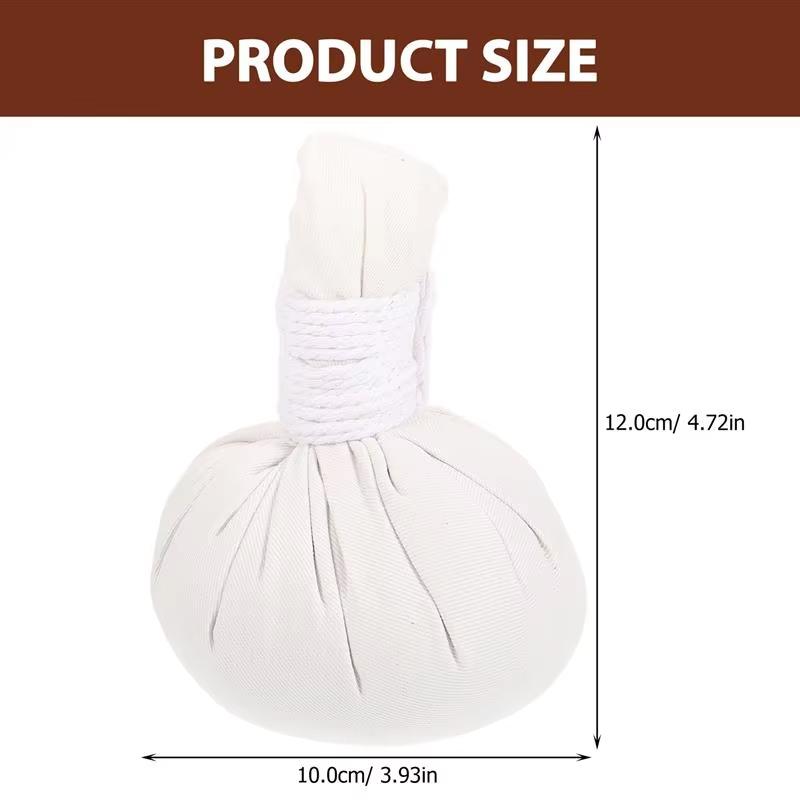 

Китайские травяные мешочки Спа-массажные мешочки Травяные массажные мячи Согревающие мешочки Тайские массажные мячи Компрессные мячи для ванны 1PC белый