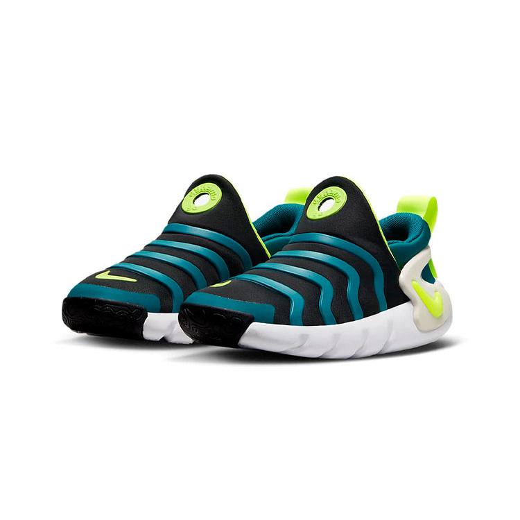 New Nike Dynamo GO Caterpillar Anti-Slip Wear-Resistant Kids Lifestyle Shoes Black Green Children Aged 3-7 Years Old DH3437-003