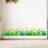 Grass Flower Butterfly Baseboard Skirting Line Wall Sticker Self Adhesive PVC Living Room Bedroom Corner Decor