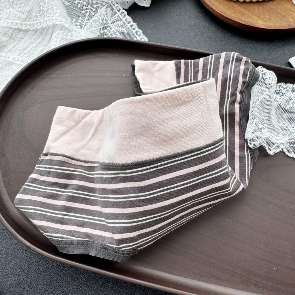 Women's Spring and Summer Striped Cotton Comfortable Briefs