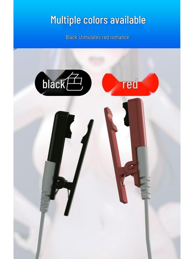 Elektrické šokové svorky na bradavky pro unisex intimní stimulaci a ženský orgasmus
