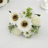 Artificial Sunflower Stem Realistic Fake Silk Sunflower Peony Wildflower Bouquet for Bridal Bouquets Wedding Centerpieces Home Party Table Vase Decor
