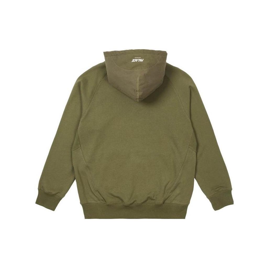 Palace 1/4 Zip Cotton Panel Olive Men Tops Green P23CS015