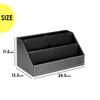 Desk Organizer with Remote Control Holder, Pencil Holder, and Storage Box (Black) - NYANDELMO ND-0071-R20-BK
