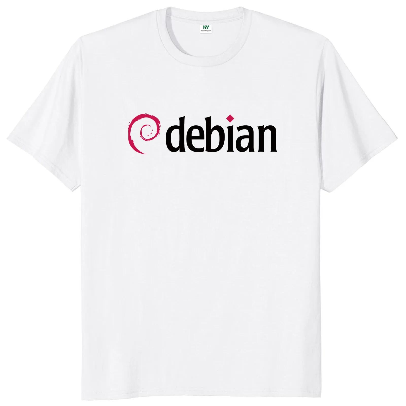 

Футболка з логотипом Debian Комп ютерний програмний код Гік Нерд Подарунок З коротким рукавом Розмір ЄС Бавовна М яка Унісекс Футболки S