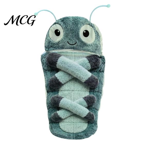 Indoor Sleeping Bag Funny Caterpillar Bag, Wearable Hugging Cocoon Lounger, Full Body Comfortable Napping Wrap, Cozy Sleep Sack for Naps Reading Dorm синий