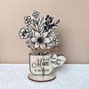 Wood Flower Mom Wood Plate Meaningful Wood Sign Mother Day Grateful Present