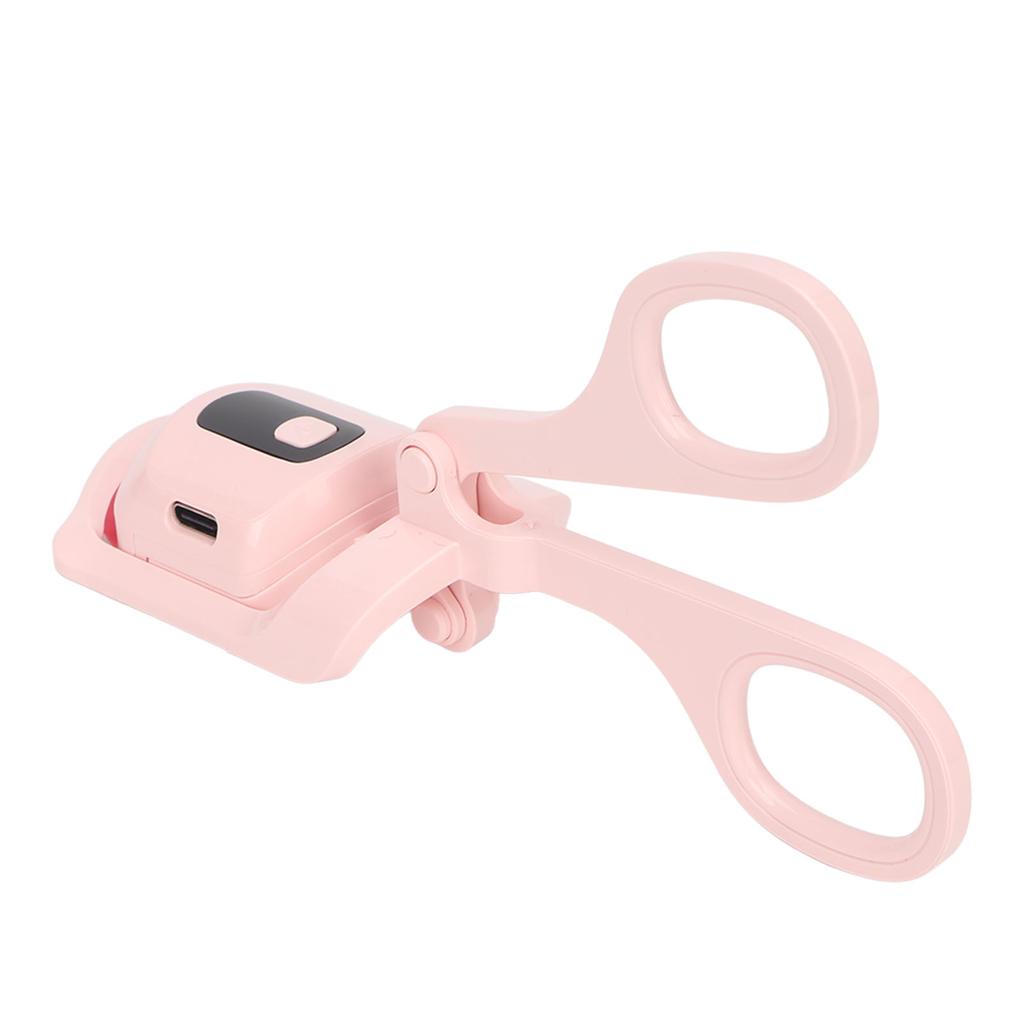 Pink Electric Heating Eyelash Curler 3 Gear Type C LCD Rechargeable Temperature Heated Eyelash Curler