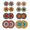 Women's Cute Oil Drop Stud Earrings Vintage Multicolor Earrings Set Geometric Roud Boho Party Decors Daily Wear Gifts Versatile