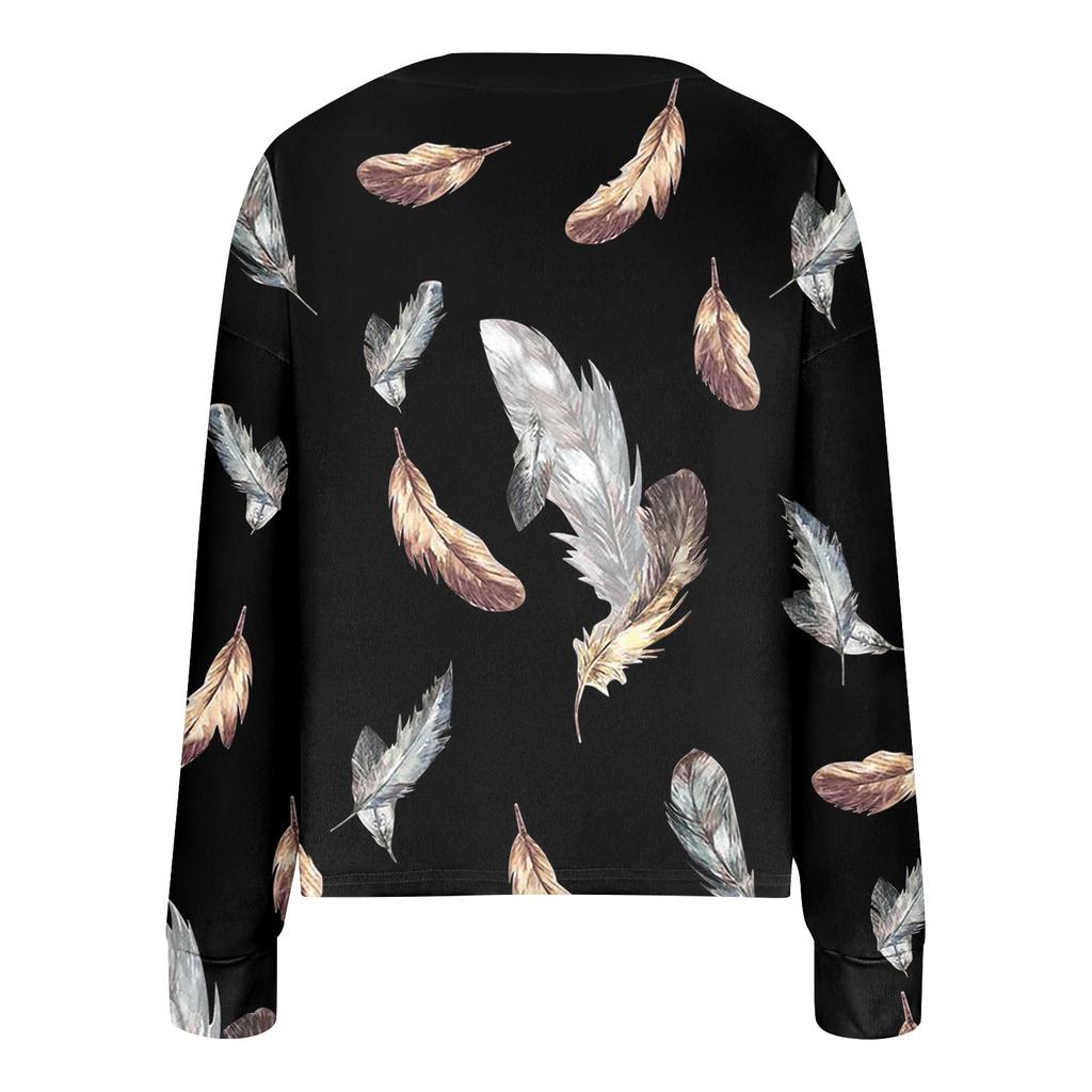 Jachetă de damă, ocazională, cu mânecă lungă, cu imprimeu de Crăciun