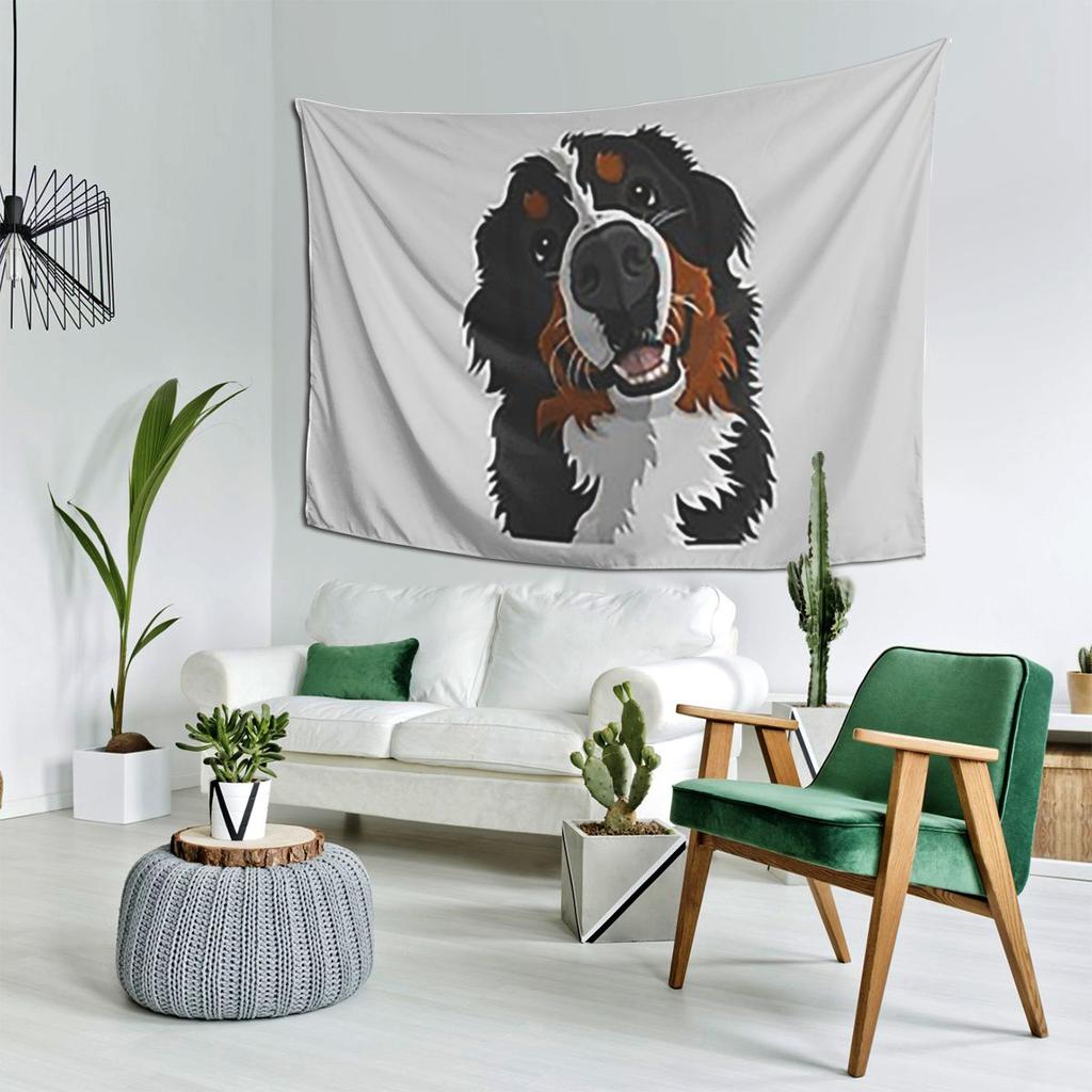 Berner Sennenhund Wandteppich Dekoration Kunst Ästhetische Wandteppiche für Wohnzimmer Schlafzimmer Haus Wandtuch Wandbehang