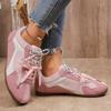 Women's 2025 Spring/Autumn Retro Flat Retro Leopard Print Breathable Casual Shoes with Two-Tone Shoelaces