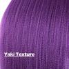 Lila Flechthaar 14 Zoll Kurz Vorgestrecktes Haar Glatte Yaki Textur Synthetische Haarverlängerungen Weichheit,