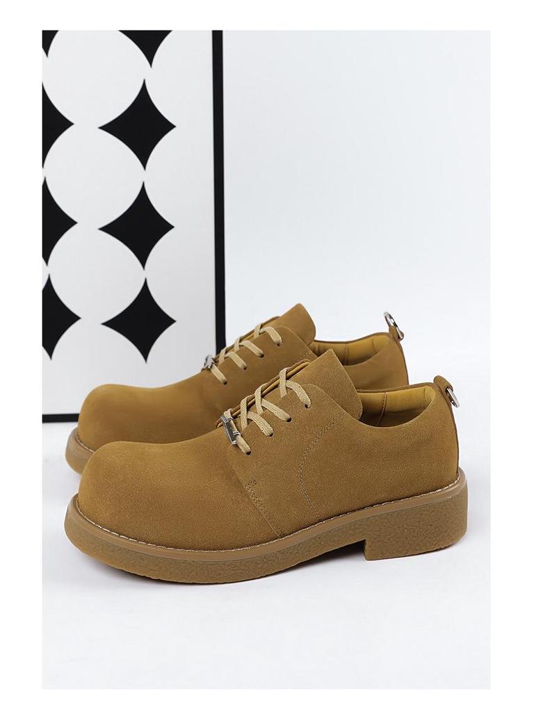 2025 Herren Mickey Mouse Derby Schuhe: Höhenvergrößernde, Dicksohlige, Modische Retro Casual Low-Top Lederschuhe