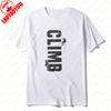 Klettern Word Art Grafikdruck T-Shirt Outdoor Kletter-T-Shirt Sommer Lässig Atmungsaktiv Trendig Abenteuersport Oberteile Coole Unisex Kleidung