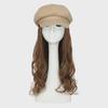 Women's Long Wavy Detachable Hat Wig – Full Head Natural-Look Curly Hair