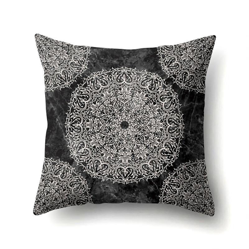 Polyester Pillow Case Automobile Decoration Home Printed Pillow Case Waist Cushion Cover Car Cushion Head Cushion Cover