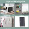 Black White Magnetic Absorption Rack Spice Seasoning Organizer Space Saver For Refrigerator Microwave Oven Metal Flat Shelf