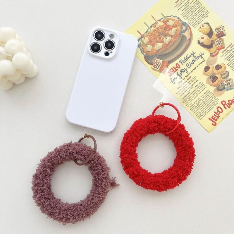 Trendy Phone Accessory Plush Key Organize Anti Drop Keychain Versatile Wristband