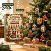 Festive Countdown Calendar Forest Party 24-Day Christmas Advent Calendar Woodland Animal Set with Favors