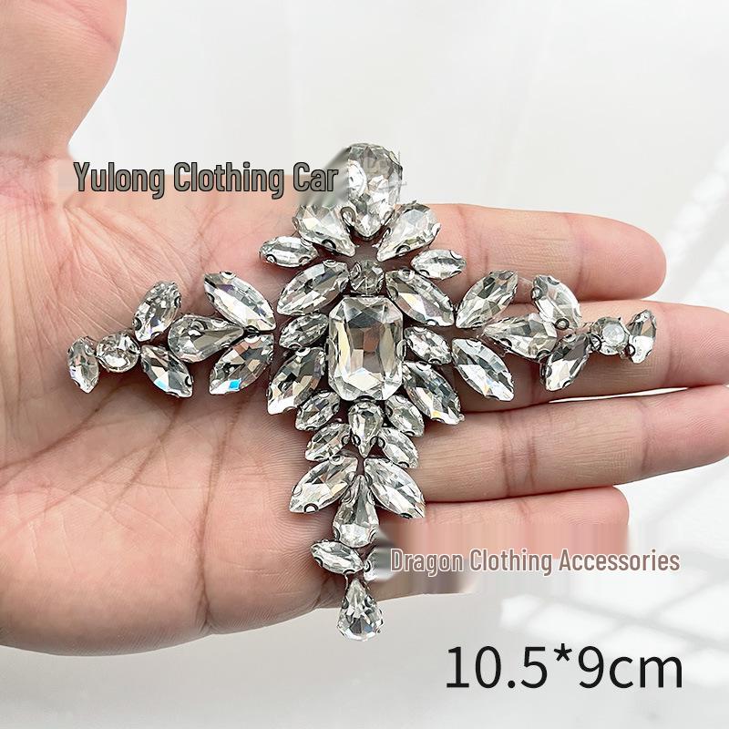 White Rhinestone DIY Hotfix Adhesive Fabric for Crystal Ornaments & Shoe Box Decorations