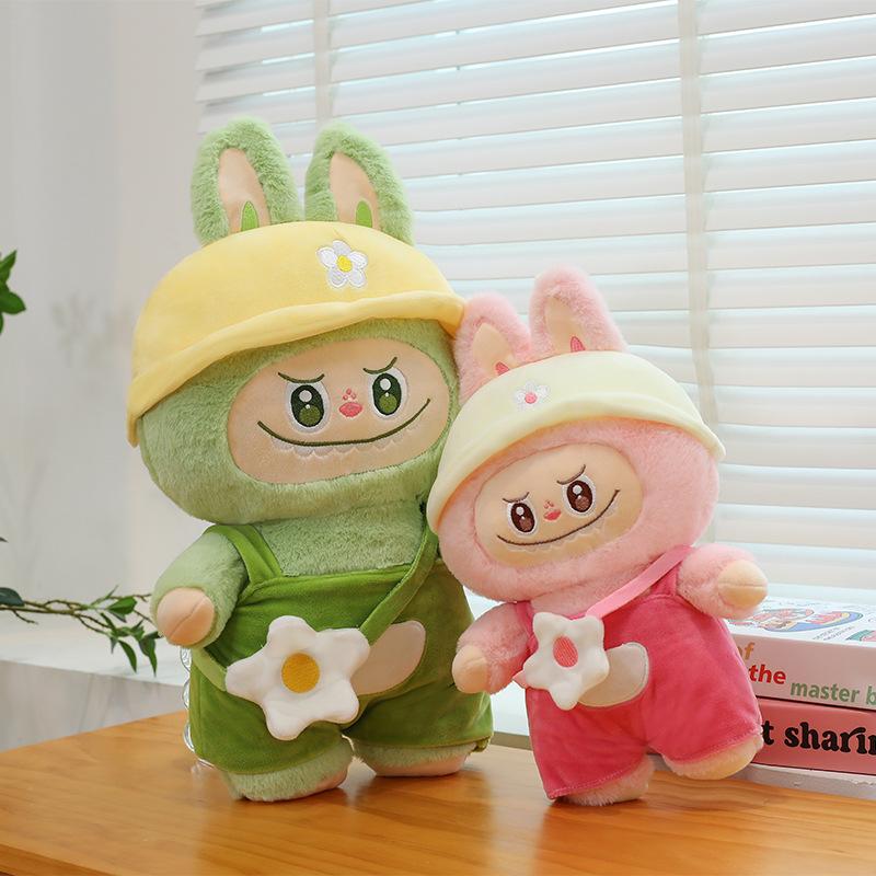 satchel overalls rabub plush toy small daisy rabub doll POP MART doll