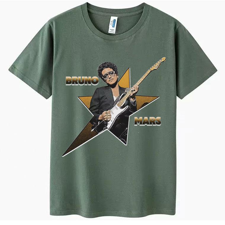 

Singer Bruno Mars Fashion Print T Shirts Unisexs Aesthetic Gothic Hip Hop Tshirt Casual Summer Crewneck Tee Shirt Unisex Streetwear 3XL