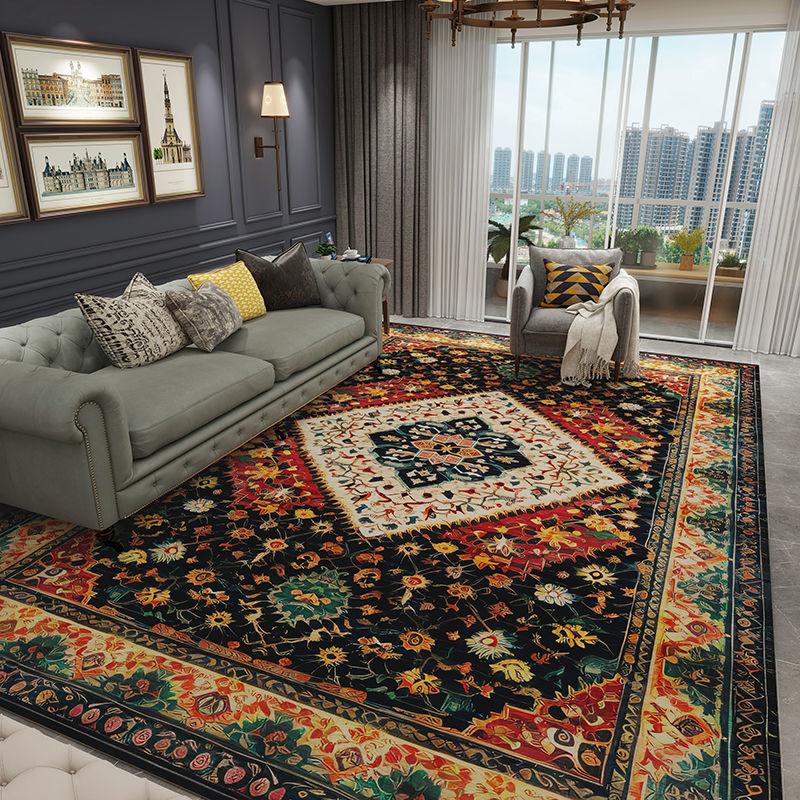 Retro Persischer Stil Heimdekoration Luxusteppich Wohnzimmer Rutschfest Große Größe Raumdekor Lounge Teppich Waschbar Eingangstür Matte