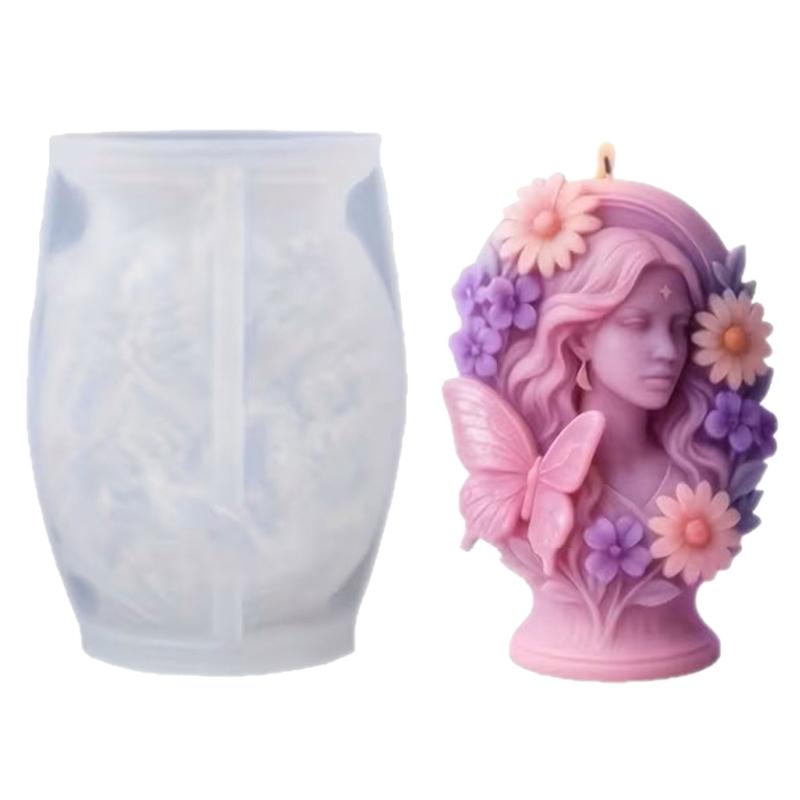 

Food Grade Silicone Mould with Butterfly Girl Designs for Candle Making Craft Projects 1
