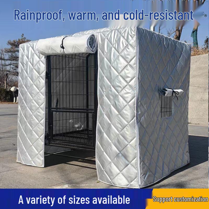 

Водонепроникний та вітрозахисний зимовий чохол для клітки для собак, котів, курей, птахів та папуг - Потовщений для захисту від холоду Contact for Custom Size