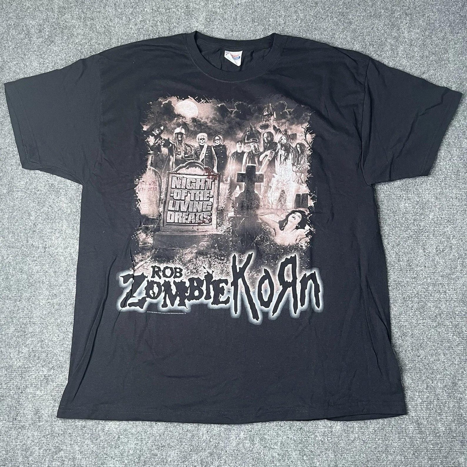 Vtg 2013 Korn rob Zombie Night Of The Living Dreads Tour T-Shirt M