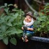 1 pezzo Statuetta Gnomo da Pesca - Resistente, Resistente alle Intemperie per Giardino Esterno, Perfetta per Paesaggistica Creativa del Cortile